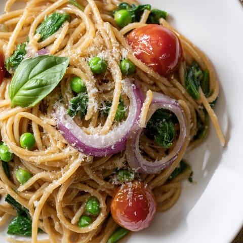 Spring Veggie One-Pot Spaghetti