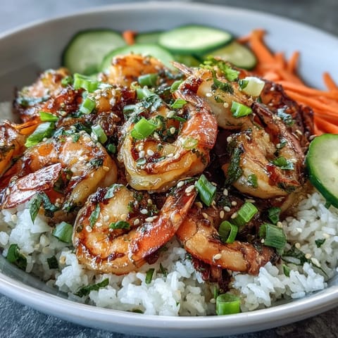 Sliced cucumber, julienned carrot, and edamame create colorful texture on a healthy rice bowl with ginger-sesame dressing.