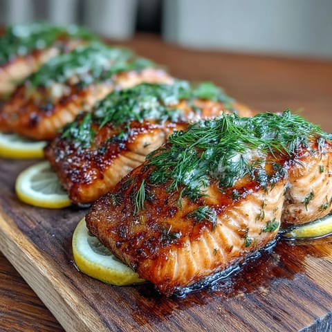 Cedar Plank Salmon Lemon Dill