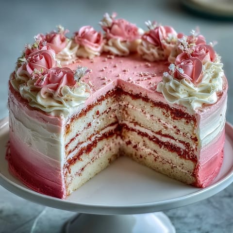 Mothers Day Pink Ombre Cake