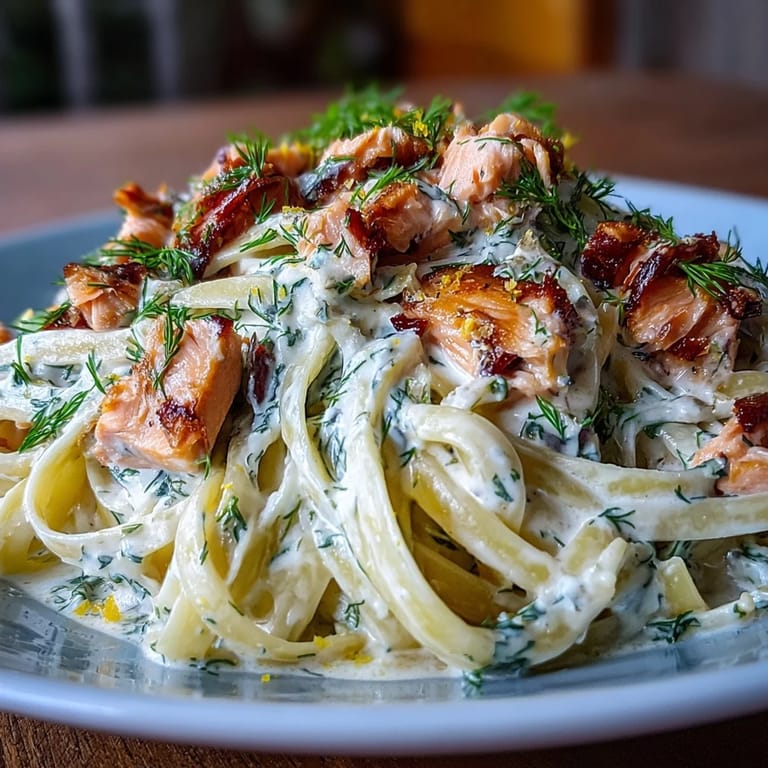 Hot-smoked salmon in a rich sauce makes this The Best Creamy Salmon Pasta.