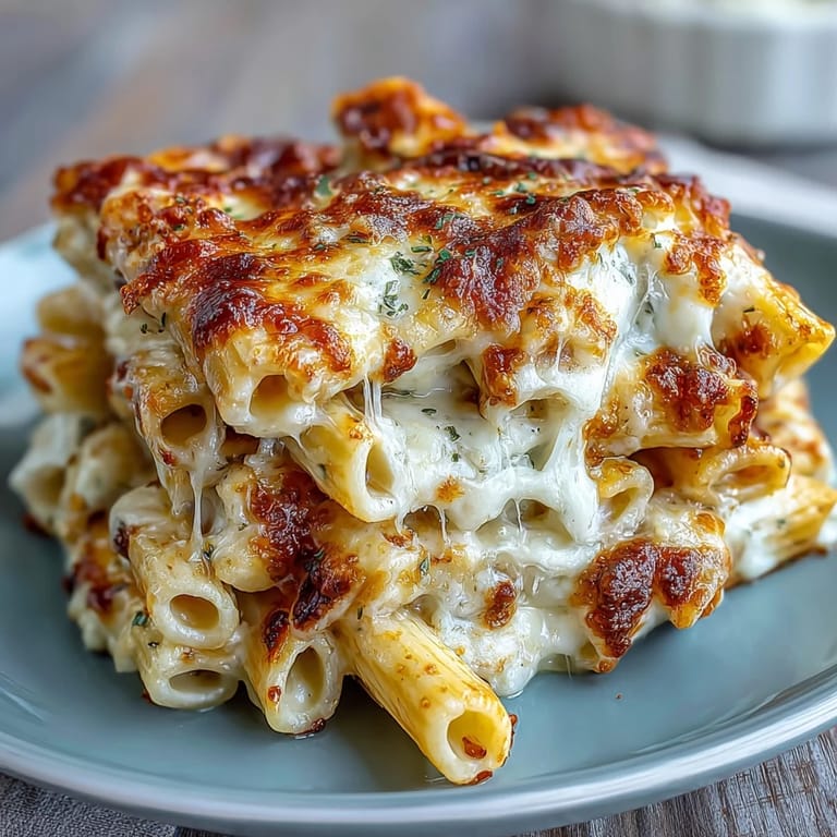 Family-friendly One-Pot Cheesy Pasta Bake with golden cheese crust and comforting tomato flavor.