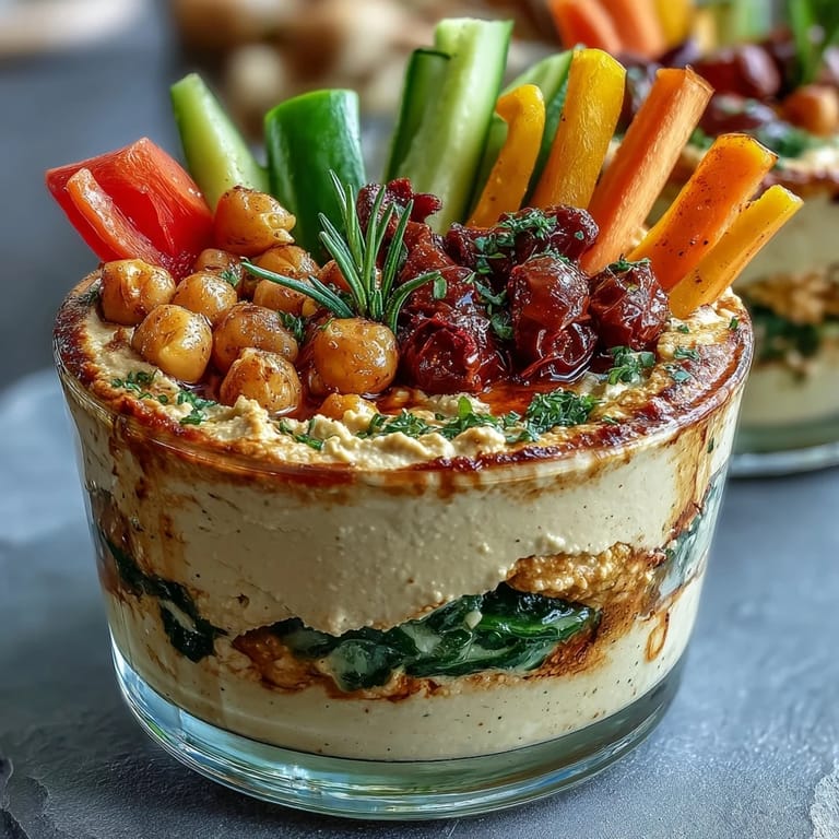 Colorful veggie sticks and creamy hummus arranged in portable snack cups, ideal for school lunches or picnics.