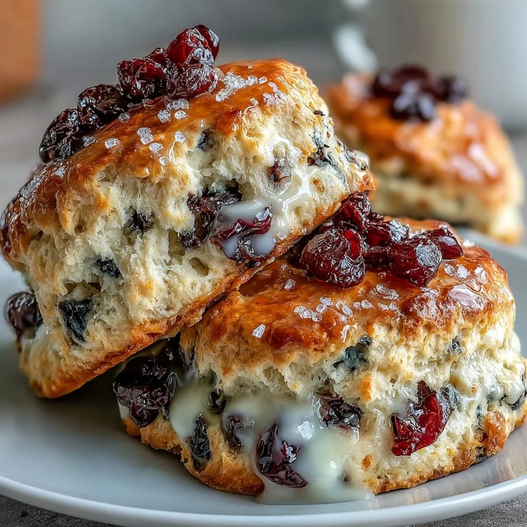 Tender, golden scones bursting with blueberries and a hint of lemon, ideal for springtime baking and afternoon tea.
