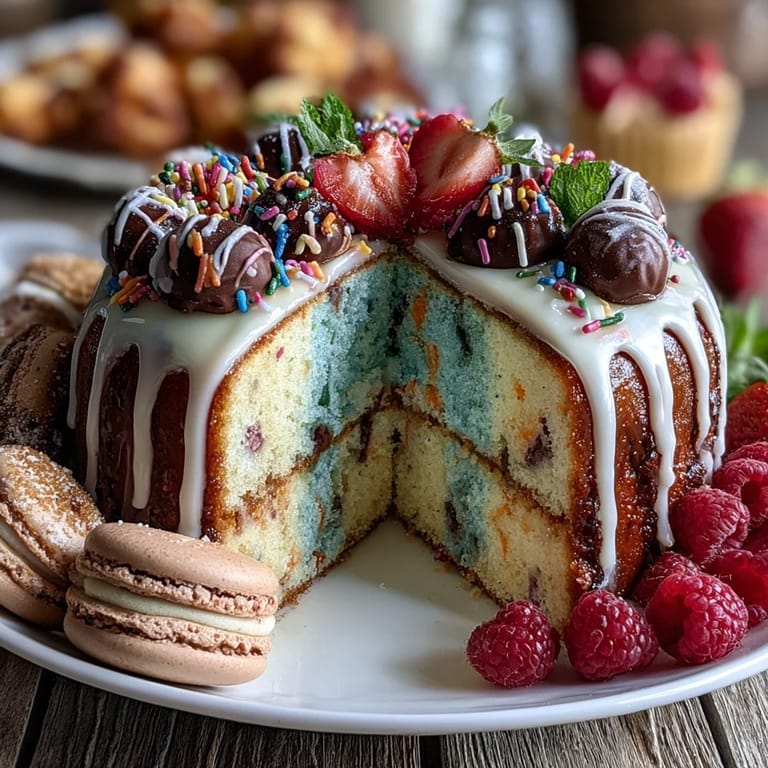 Festive dessert board with assorted mini treats, cake slices, and macarons arranged on a wooden tray, perfect for graduation parties and sharing with friends.