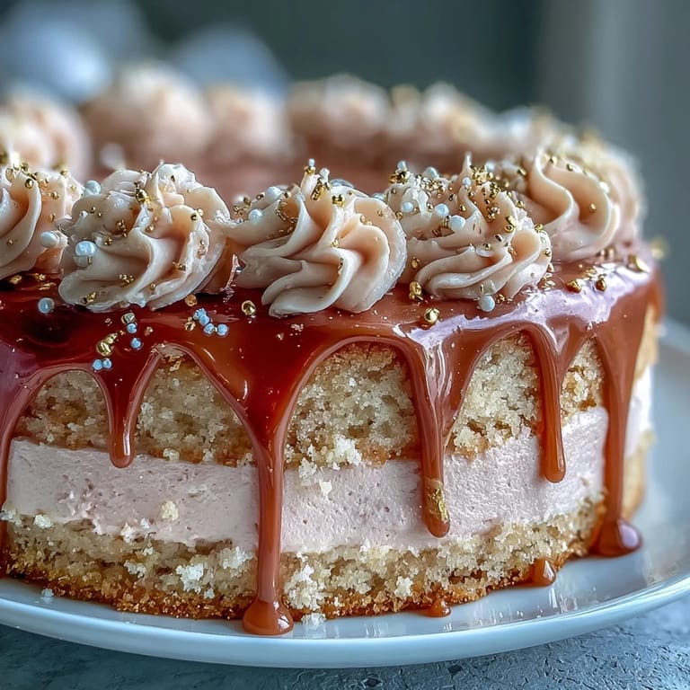 Elegant Bridal Shower Rosé Velvet Cake, perfect for serving at special gatherings.