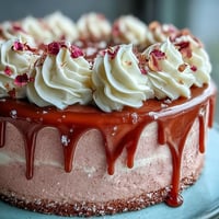 Elegant pink Bridal Shower Rosé Velvet Cake with shimmering gold drip.